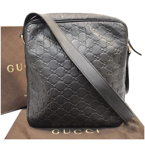 black gucci messenger bag with black strap|guccissima small Messenger bag new.